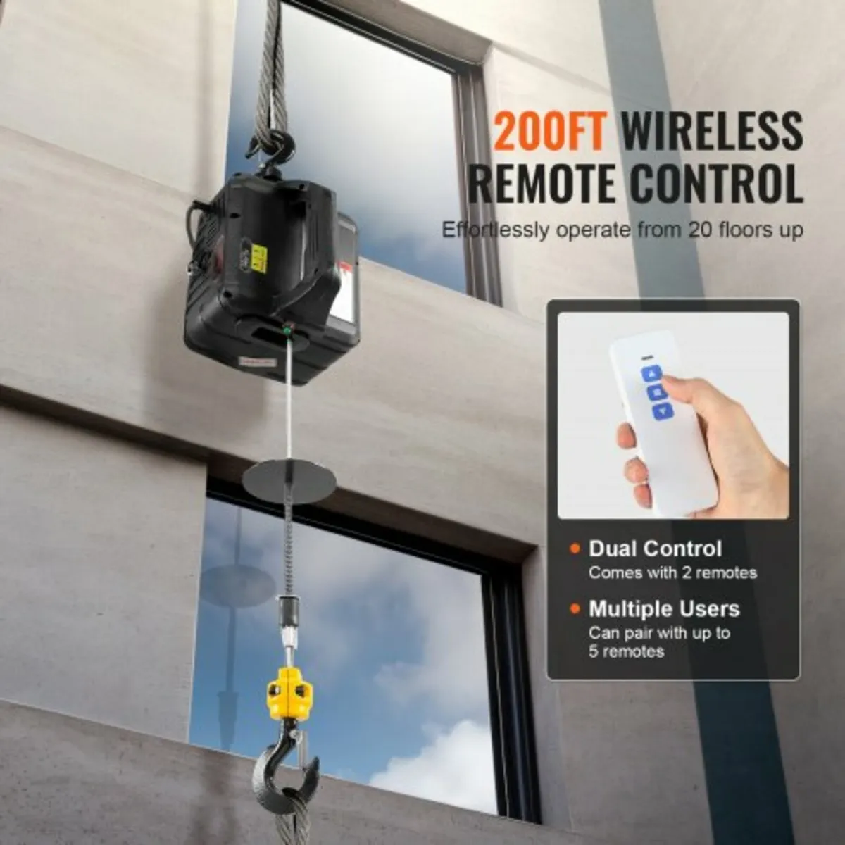 2-in-1 Portable Electric Hoist Power Winch 499 kg - Image 4