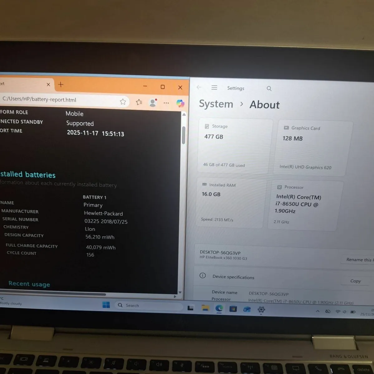 HP EliteBook x360 1030 G3 | Intel Core i7-8650U - Image 3