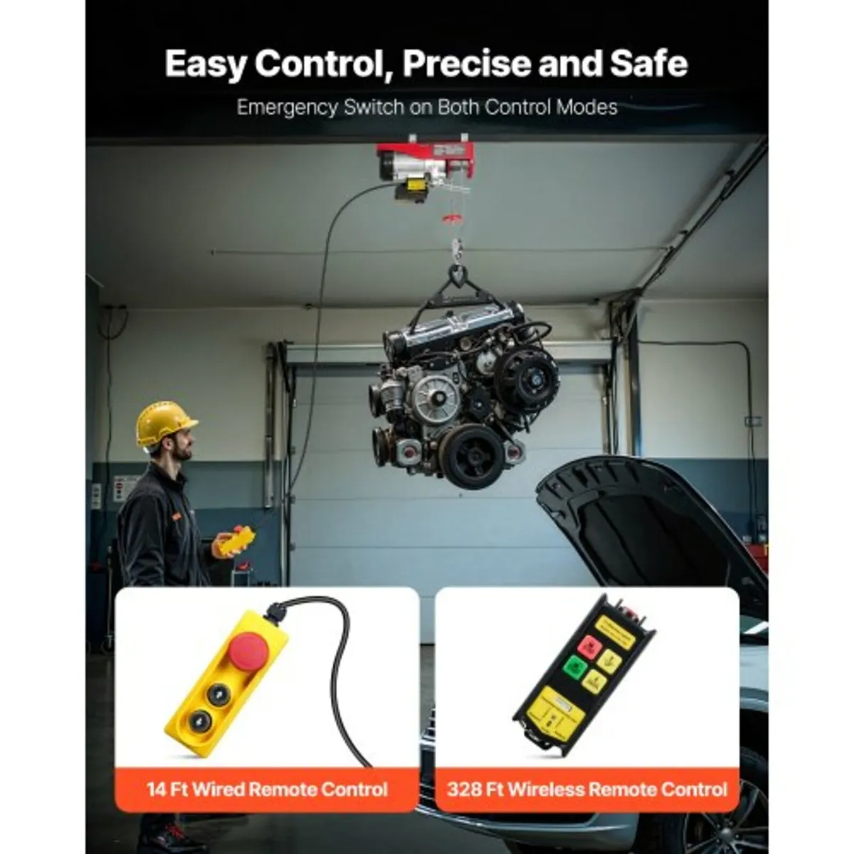 Electric Hoist Crane Winch 598.7 kg 9997.4 cm Wire - Image 4