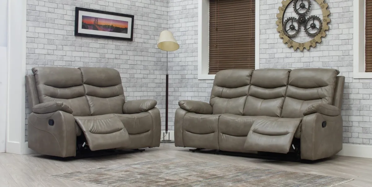 ✨ BRAND NEW 3+2 or 3+1+1 HIGH BACK RECLINING SOFA