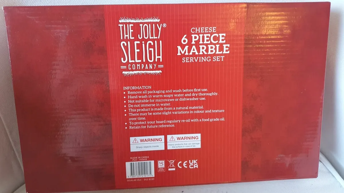 Marble cheese board set - Image 1