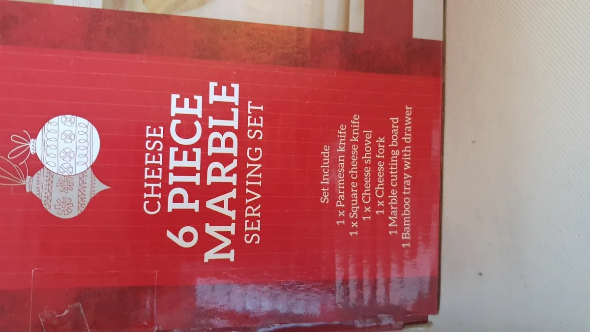 Marble cheese board set - Image 2