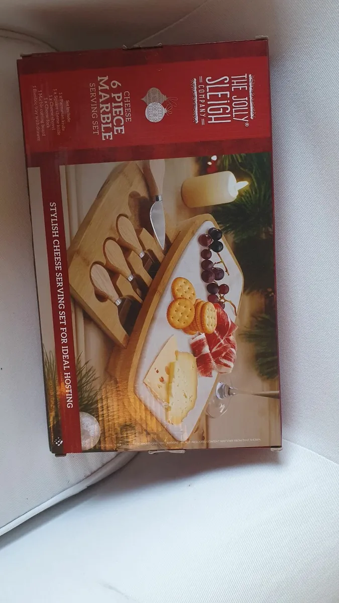 Marble cheese board set - Image 3