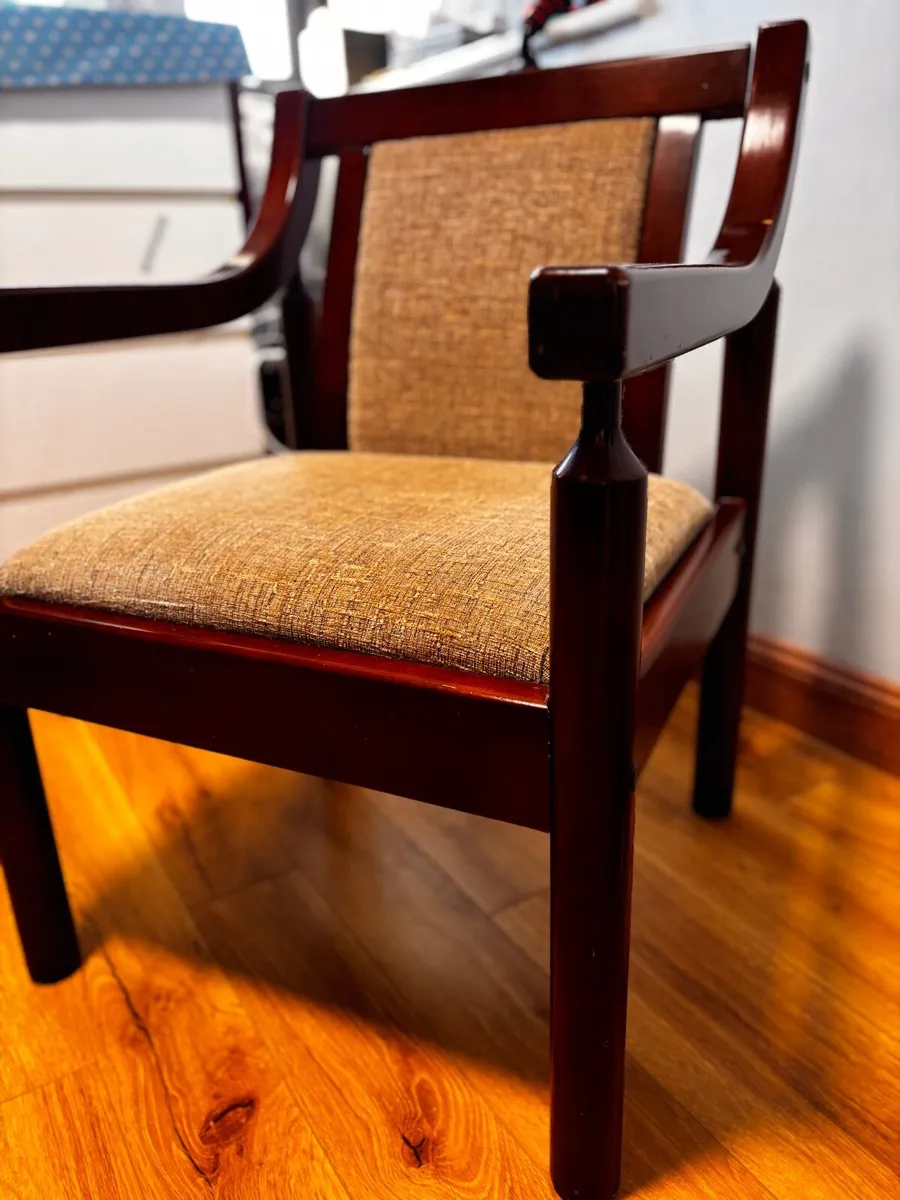 2 Elegant Solid Wood Armchairs - Image 1