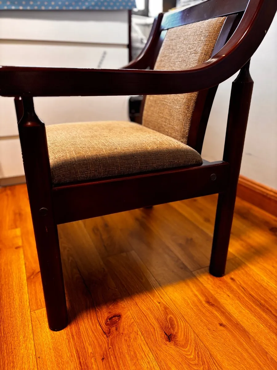 2 Elegant Solid Wood Armchairs - Image 2