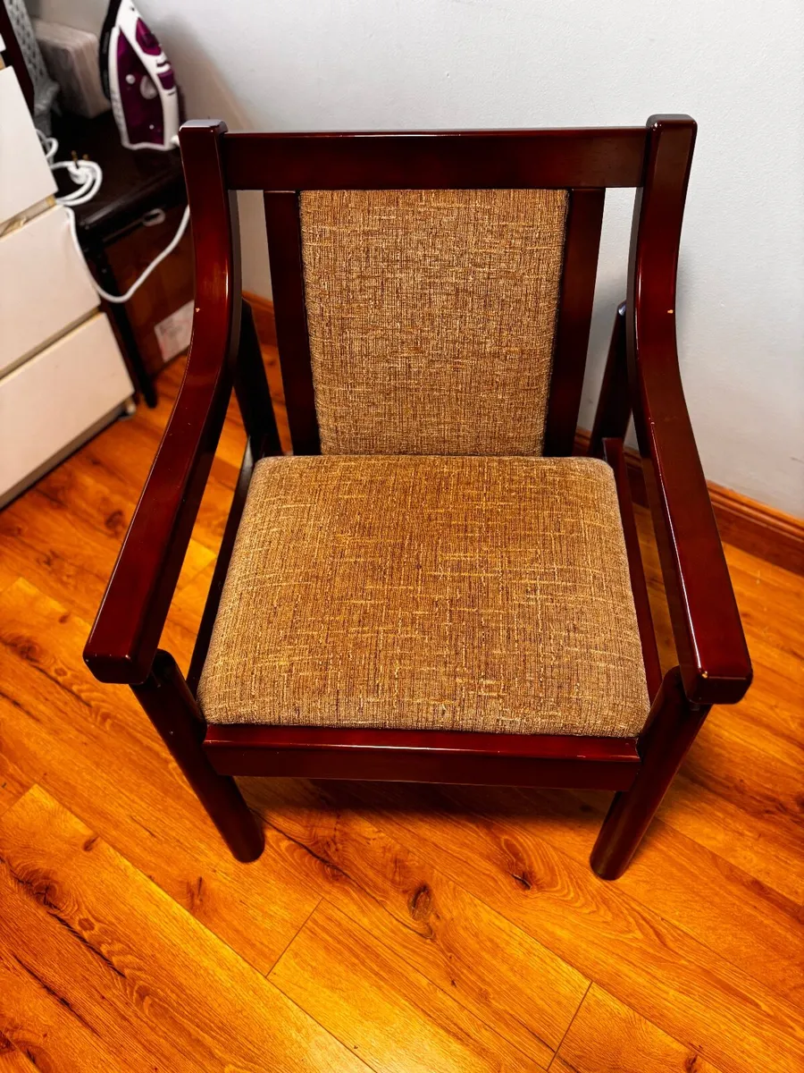 2 Elegant Solid Wood Armchairs - Image 4