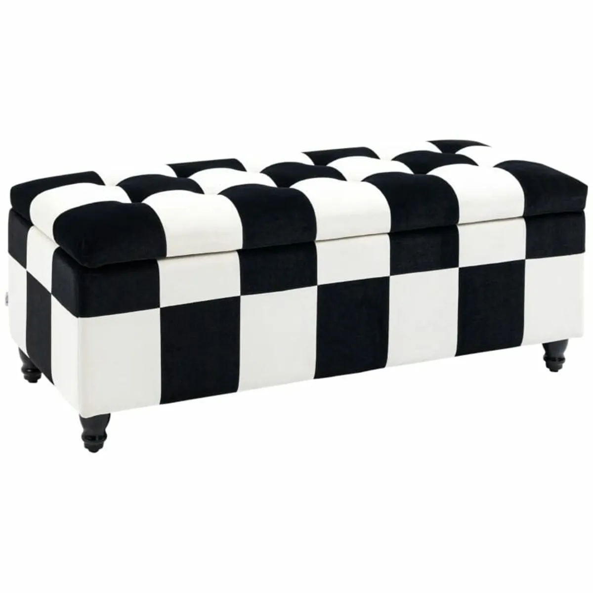 114 x 47 x 47cm Velvet Storage Ottoman, Button-tuf - Image 4