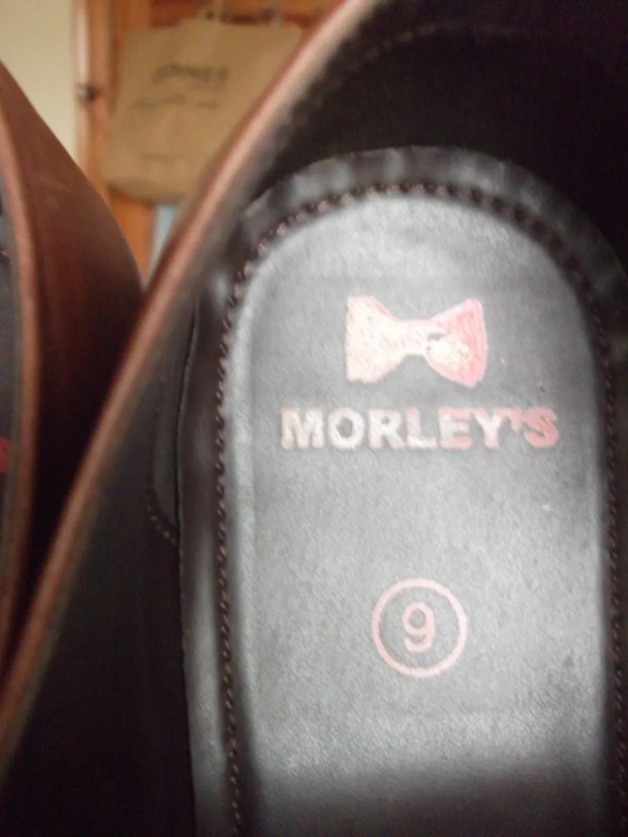 Mens brown leather shoes (Size 9) - Image 4