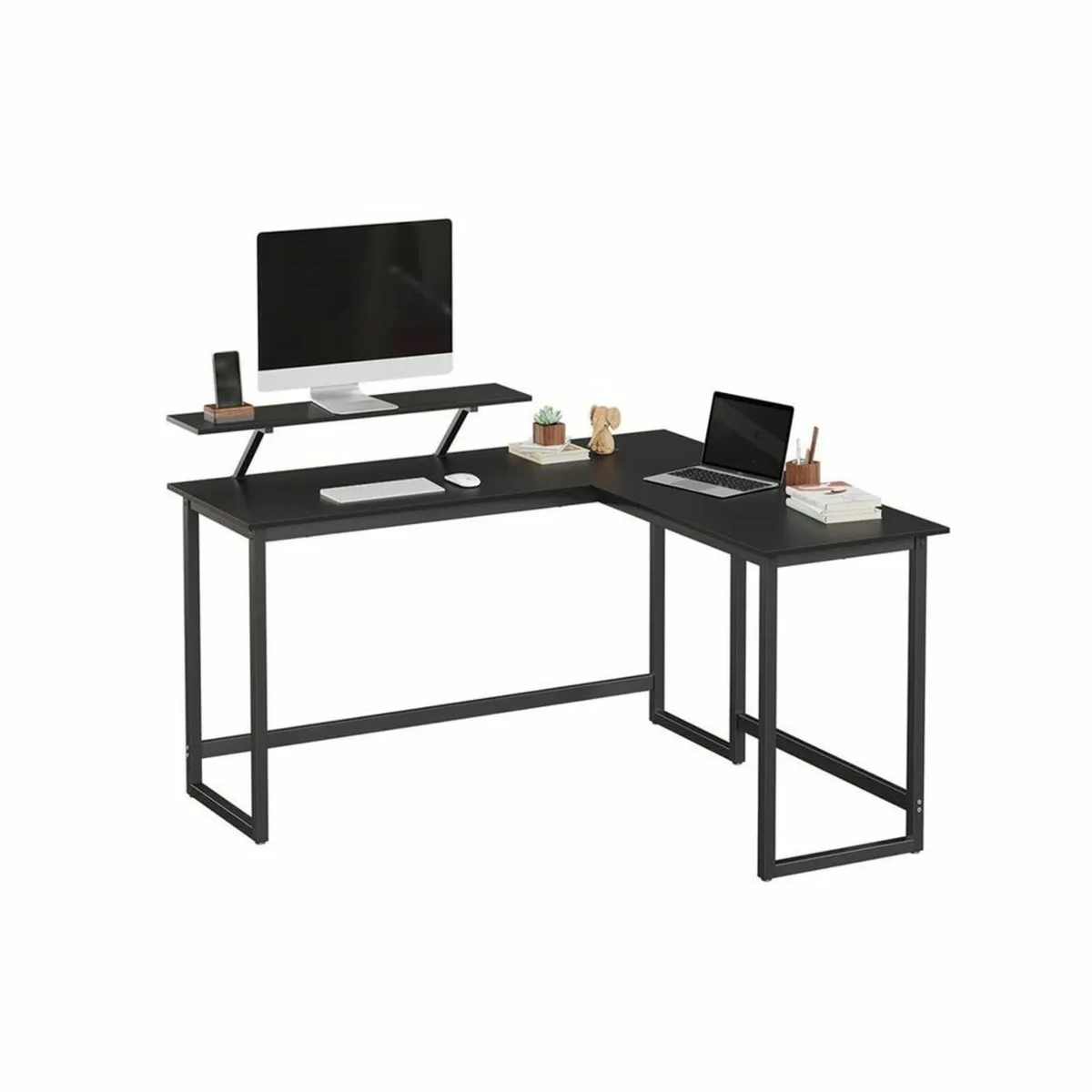 New L-Shaped Computer Desk (Black) - FREE P&P - Image 3