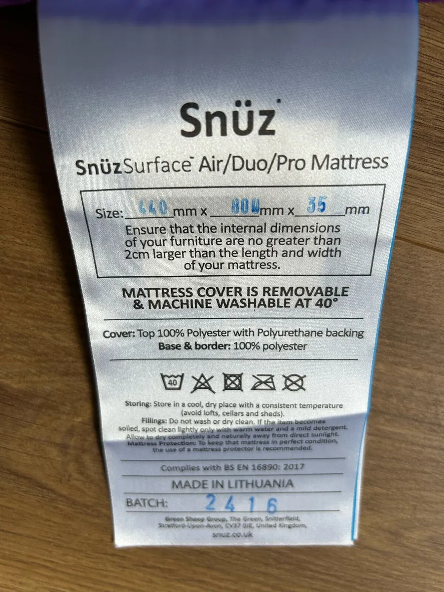 Snuz Pod3 mattress + waterproof protector - Image 4