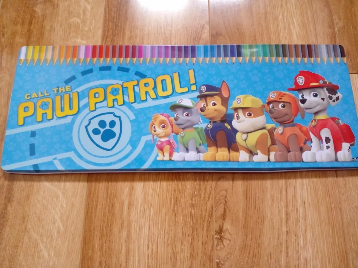 Paw Patrol 50 piece Colouring Pencil Tin - Image 1