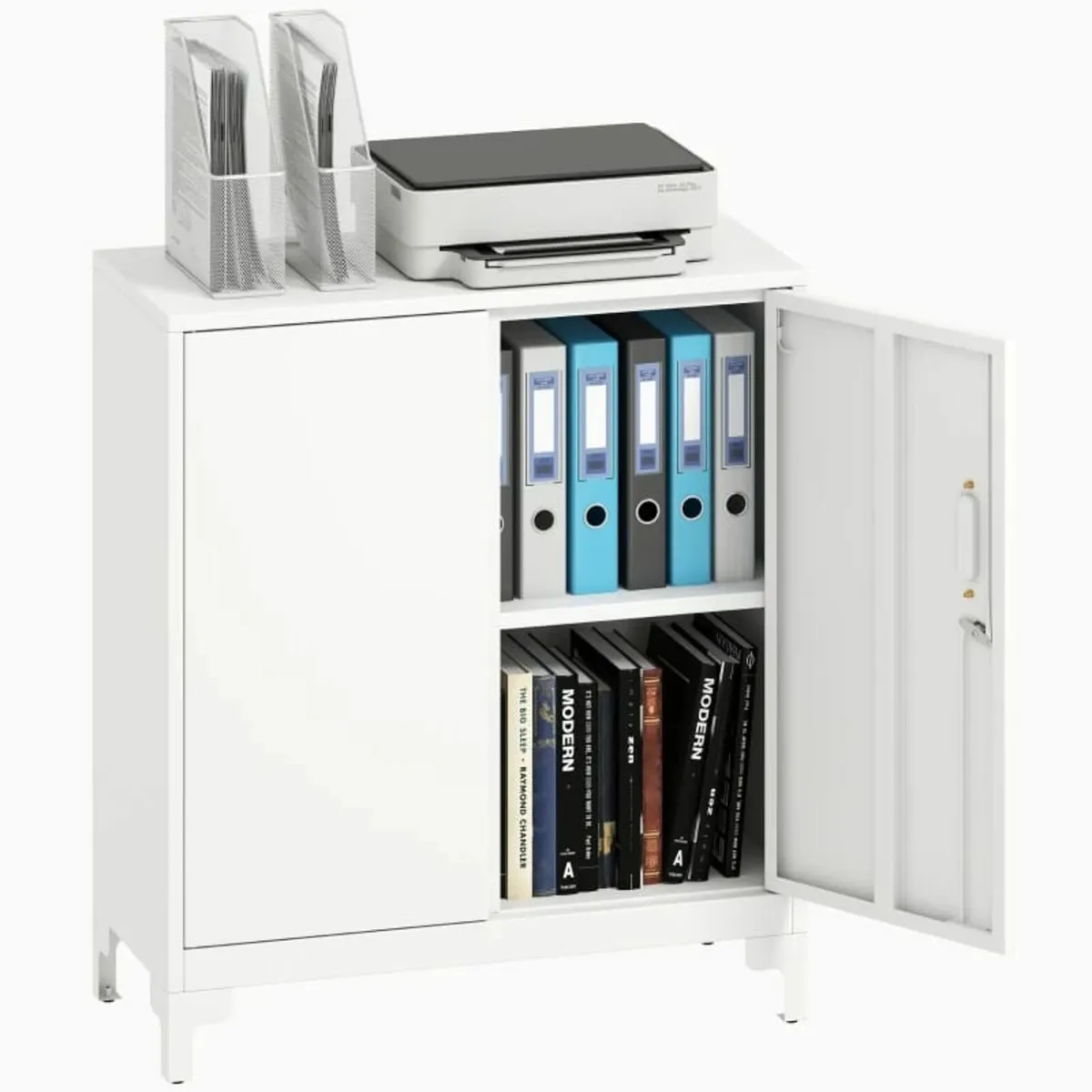 Metal Office Cabinet, Lockable Doors, Office Chest - Image 4