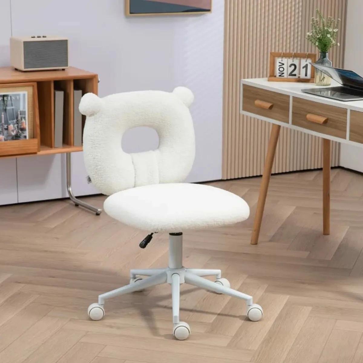 Office chair Desk chair, height-adjustable, teddy - Image 2