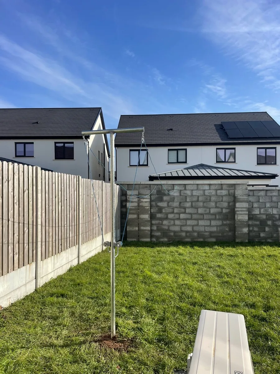 Sturdy T-Bar Clothesline Poles – Installation Avai - Image 2