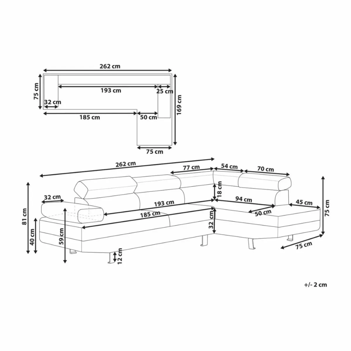 🎄 Premium 262 cm Corner Chaise – Festive Deal ✨ - Image 4