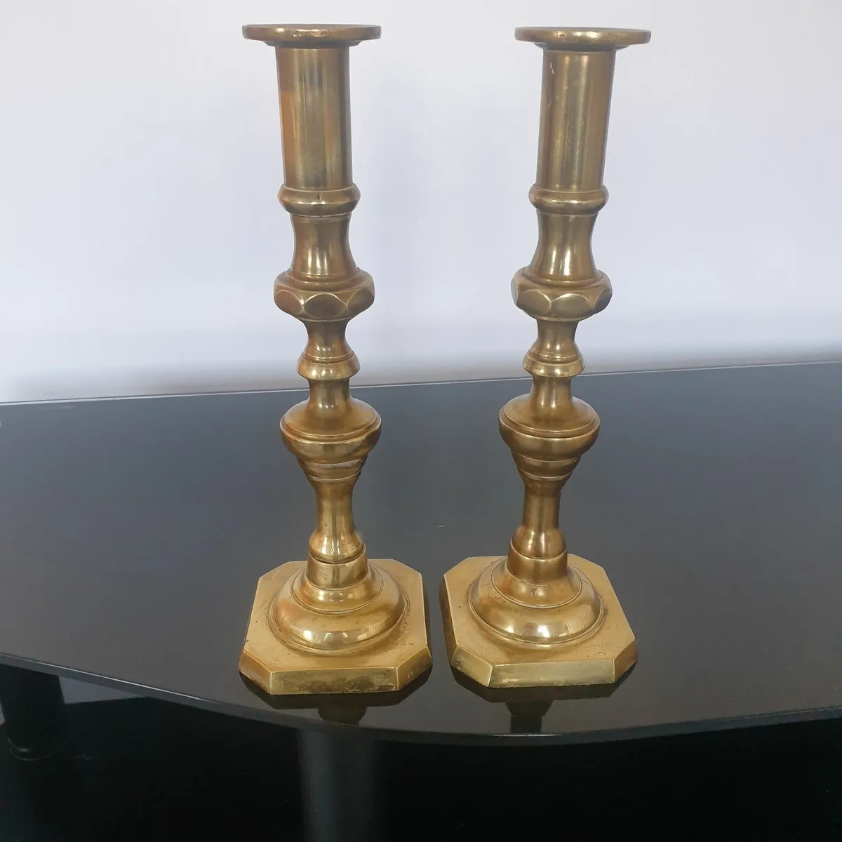 BRASS CANDLE STICKS - Image 1