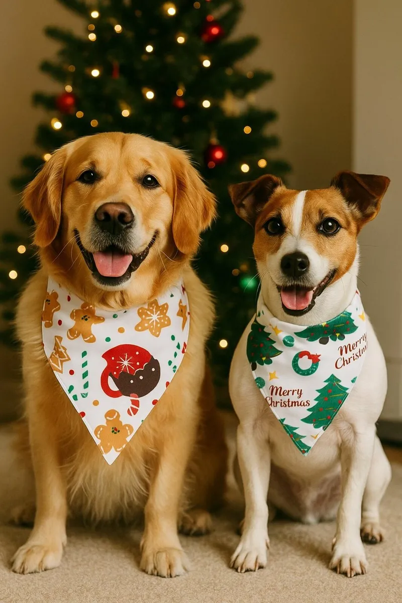 Christmas Dog Bandanas - Image 1