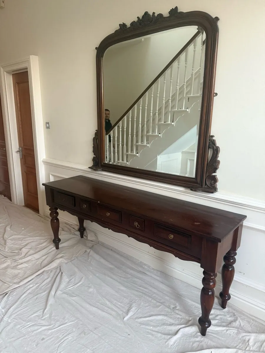 Hall Table and Mirror - Image 1