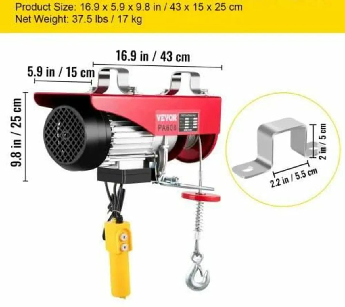 Electric Hoist Scaffold Winch Lifting Crane Scaffo - Image 2