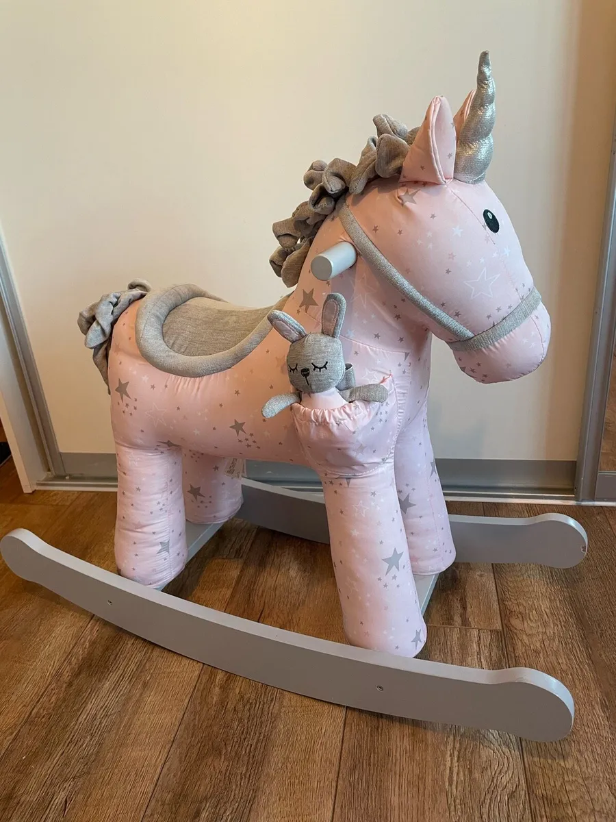 Pink & Grey Rocking Horse - Image 1