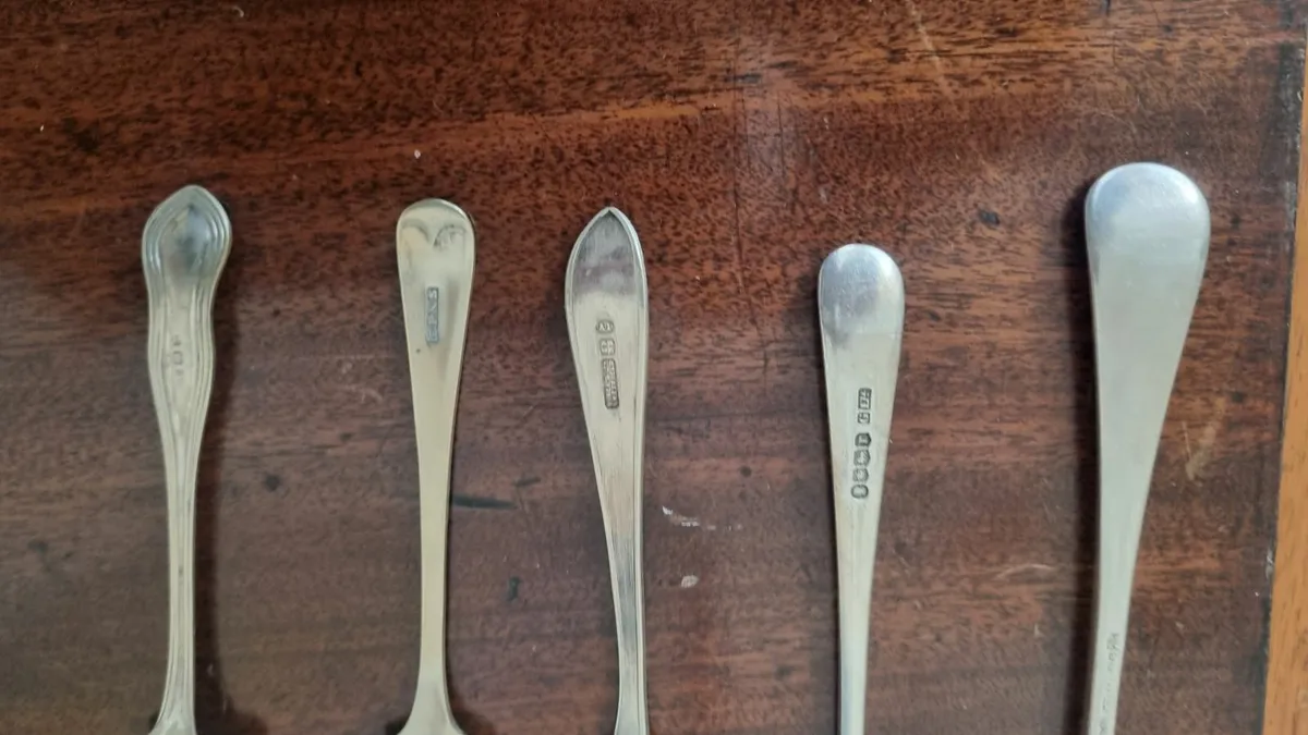 Antique Silver Spoon Collection, - Image 4