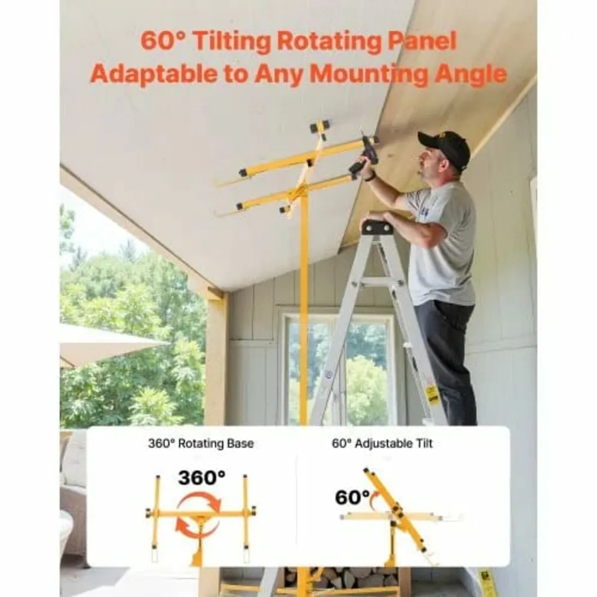 3353mm Drywall Lift, Heavy-Duty 68 kg Sheetrock Ho - Image 4