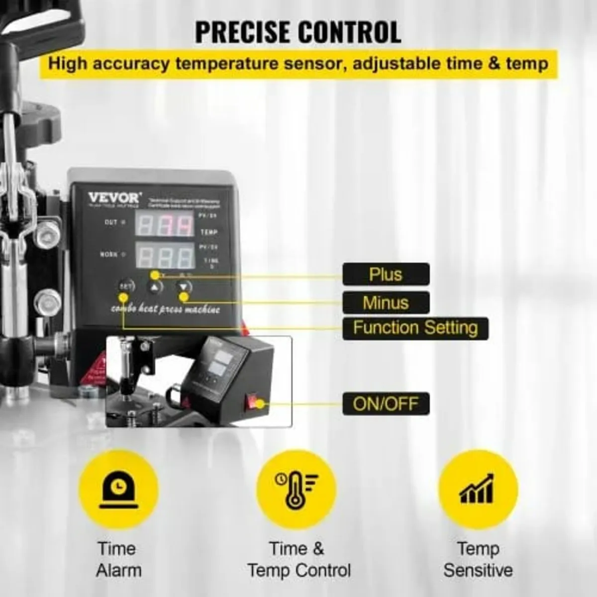 Heat Press Machine, 10x12inch / 25x30cm, 2IN1 Clam - Image 2