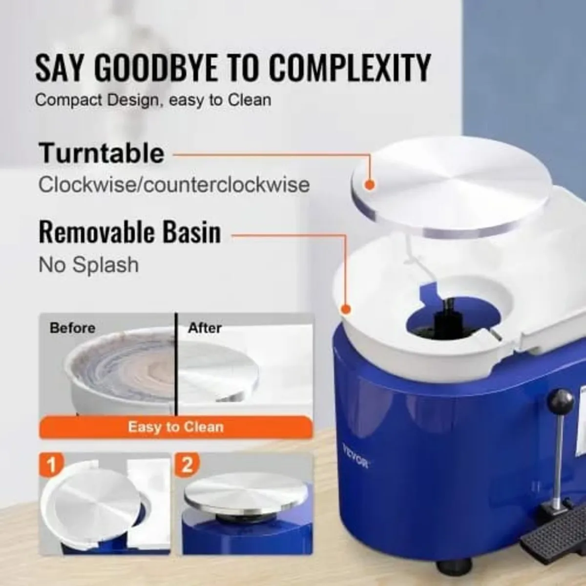 Pottery Wheel 27.9 cm Ceramic Wheel Foot Pedal Scu - Image 4