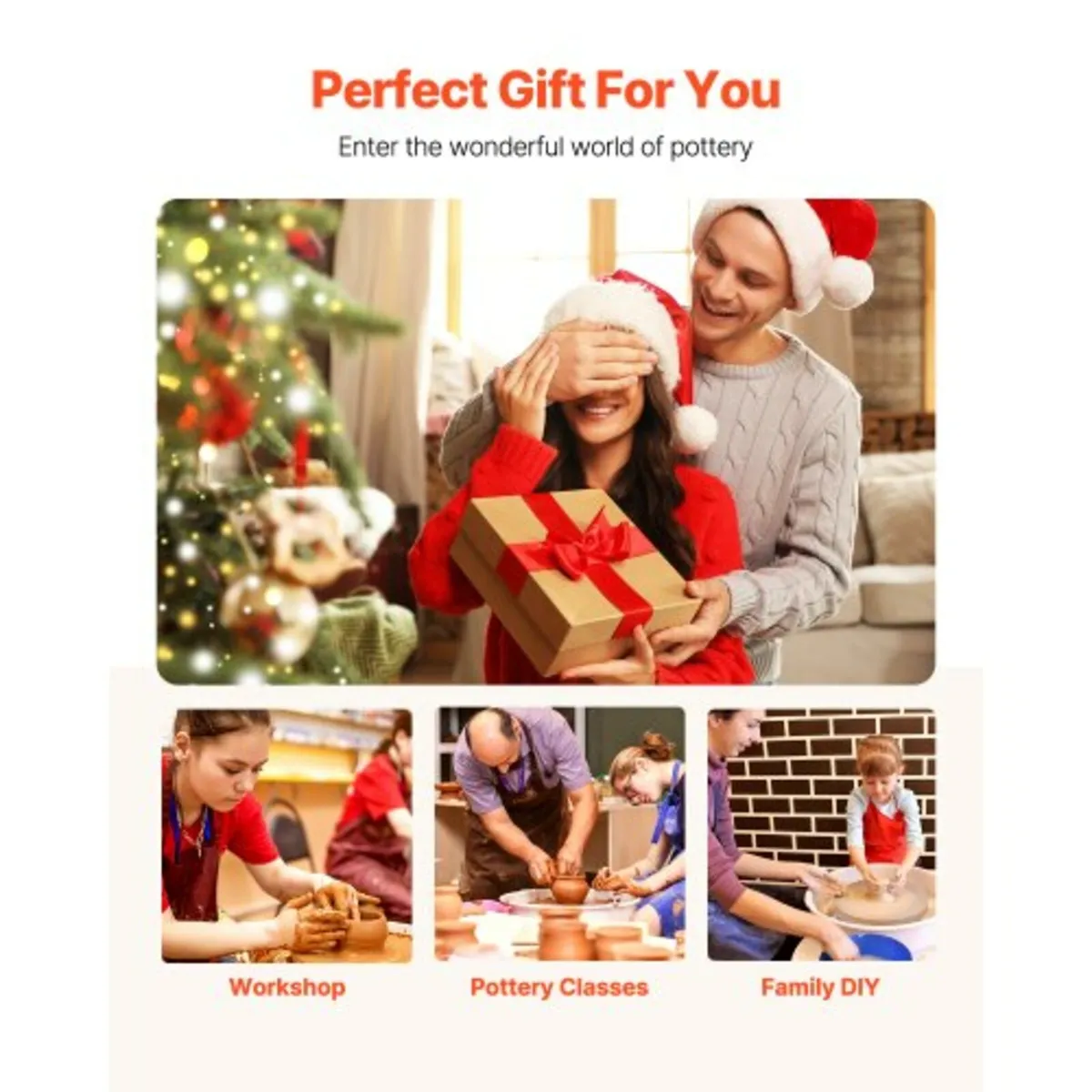 Pottery Wheel, 35 cm Ceramic Wheel Forming Machine - Image 4