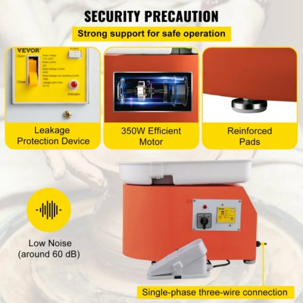 Pottery Wheel 27.9 cm 0-300 RPM Ceramic Wheel, 350 - Image 4
