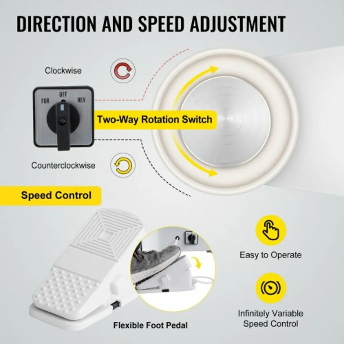 Pottery Wheel 25CM Pottery Forming Machine 280W El - Image 2