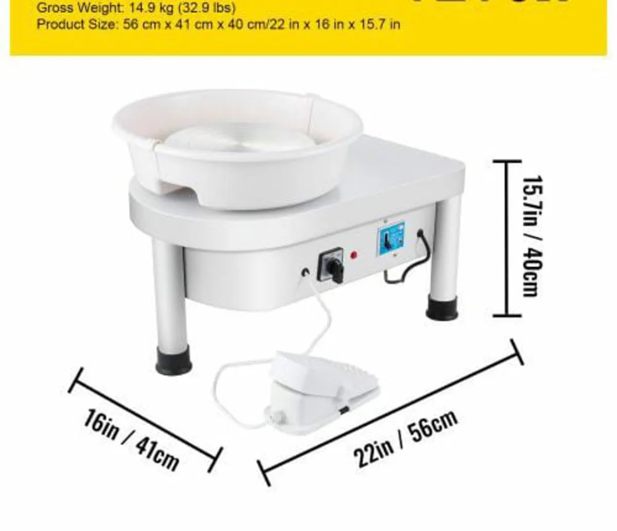 Pottery Wheel 25CM Pottery Forming Machine 280W El - Image 4