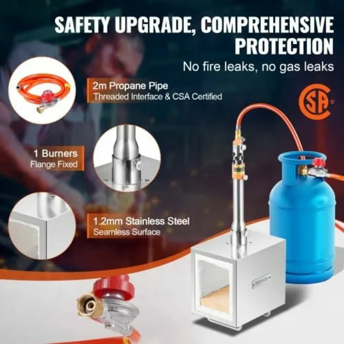 Portable Propane Forge, 1 Burner Farrier Forge, 26 - Image 2