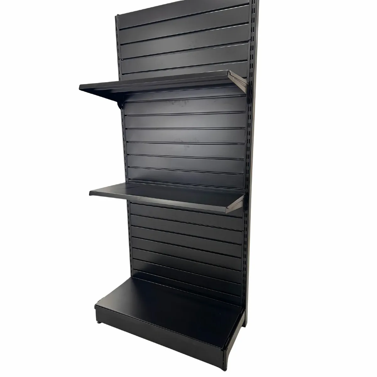 Single Side Slat Panel Shelf | Black | 2250mm - Image 2