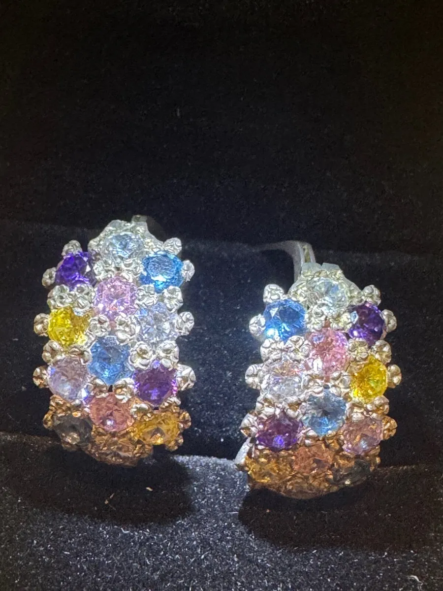 Silver Earrings & Ring - Image 3