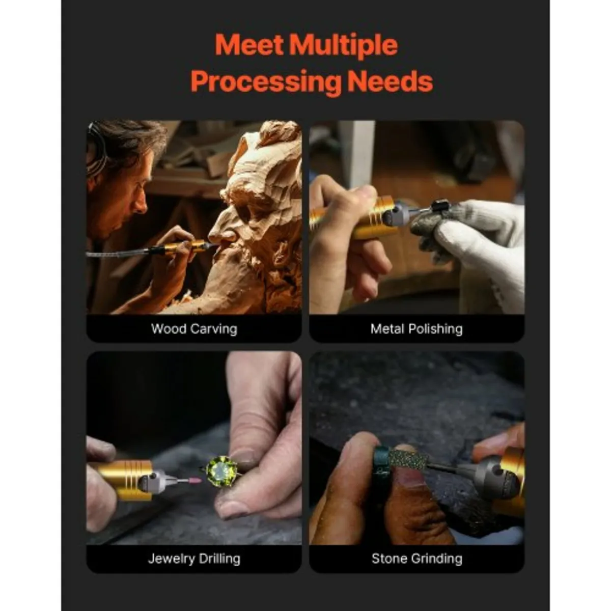 Flex Shaft Grinder, 1200W 30,000RPM Electric Flex - Image 2