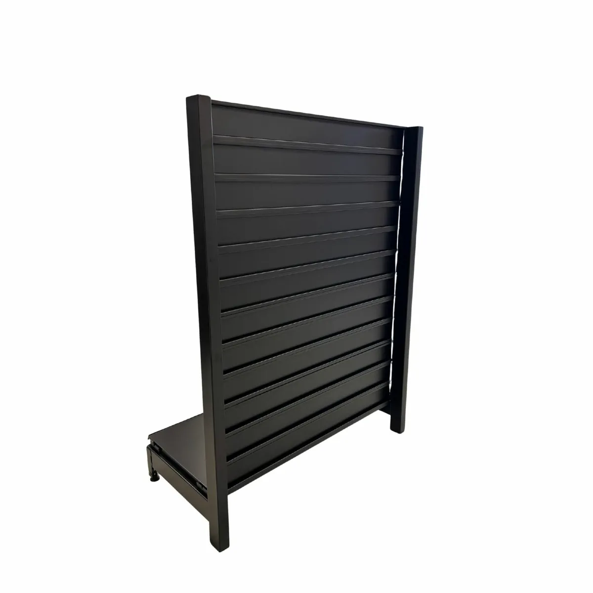 Single Sided Slat Panel Shelf | Black | 1350mm - Image 2