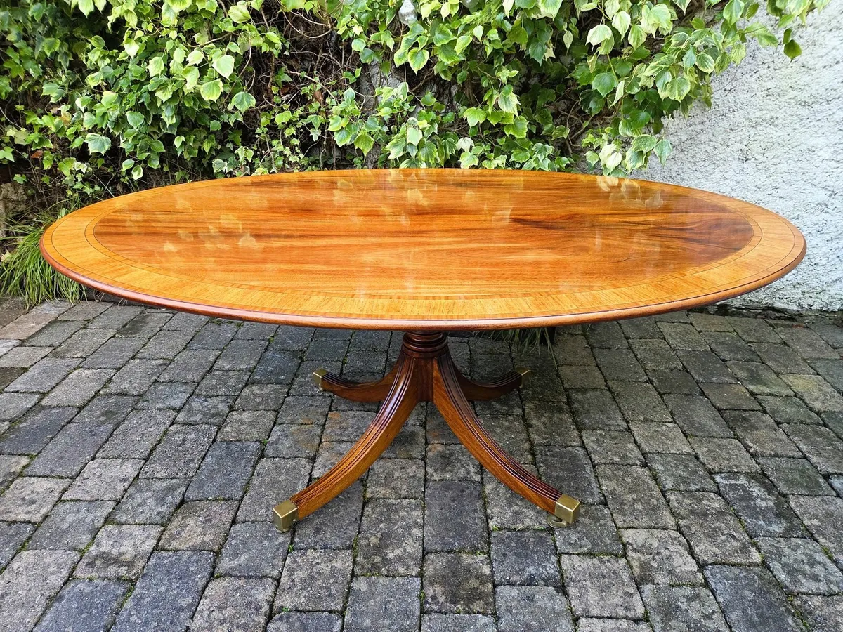Large Vintage Oval Dining Table - Image 1