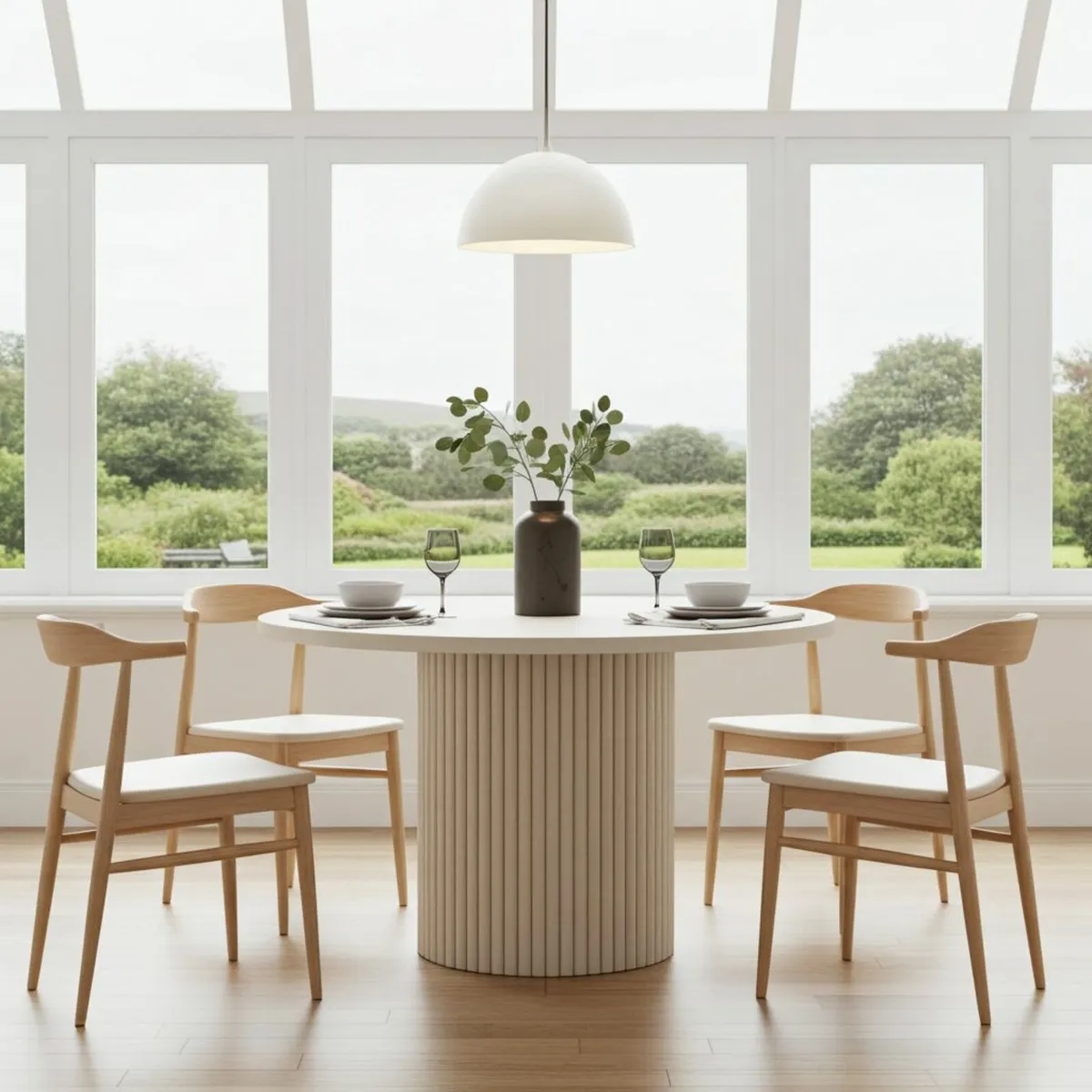 ELEMENTS Extendable Table Cashmere, Steel Frame, - Image 2