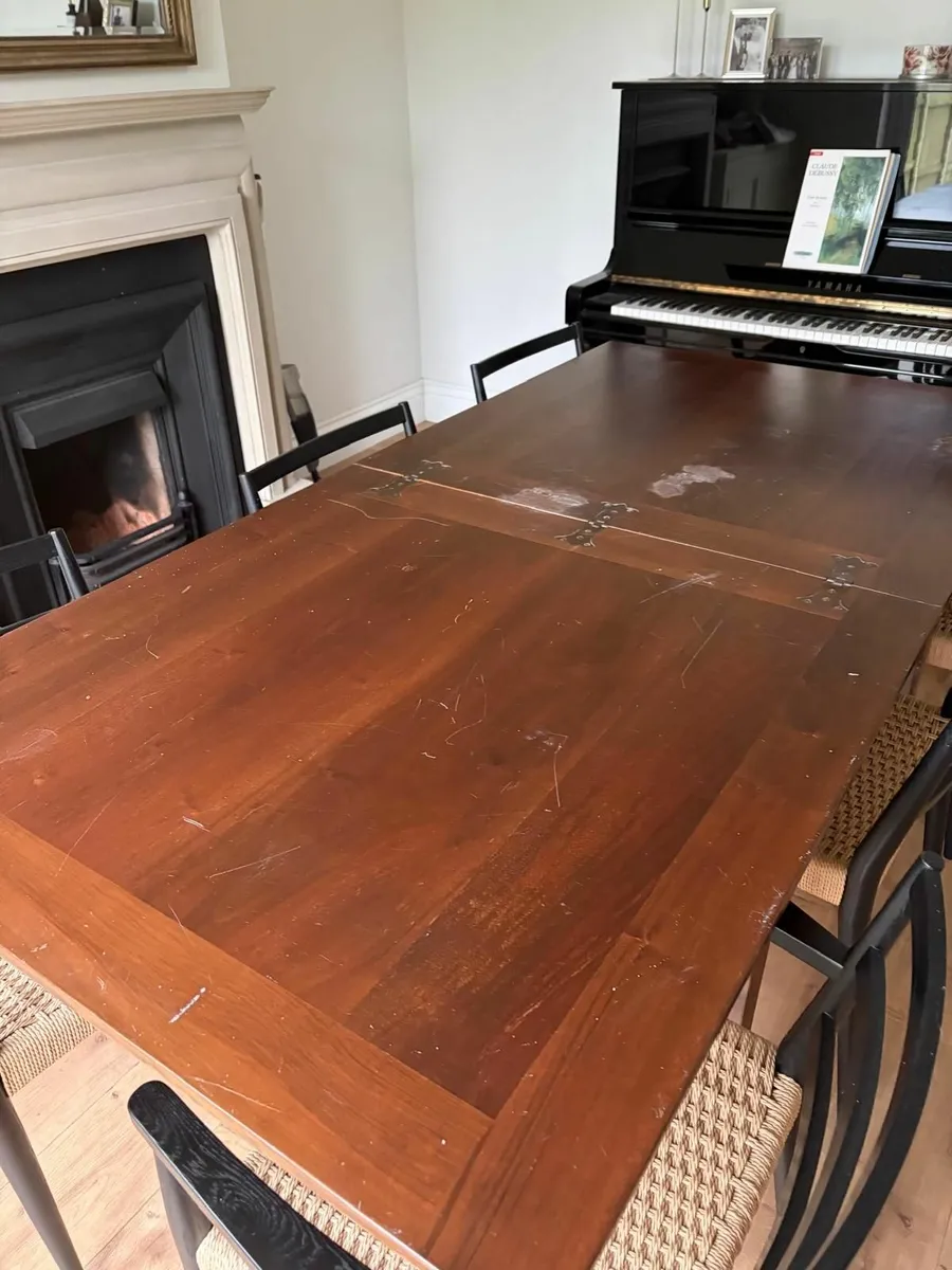 Hardwood Extendable Dining Table - Image 2