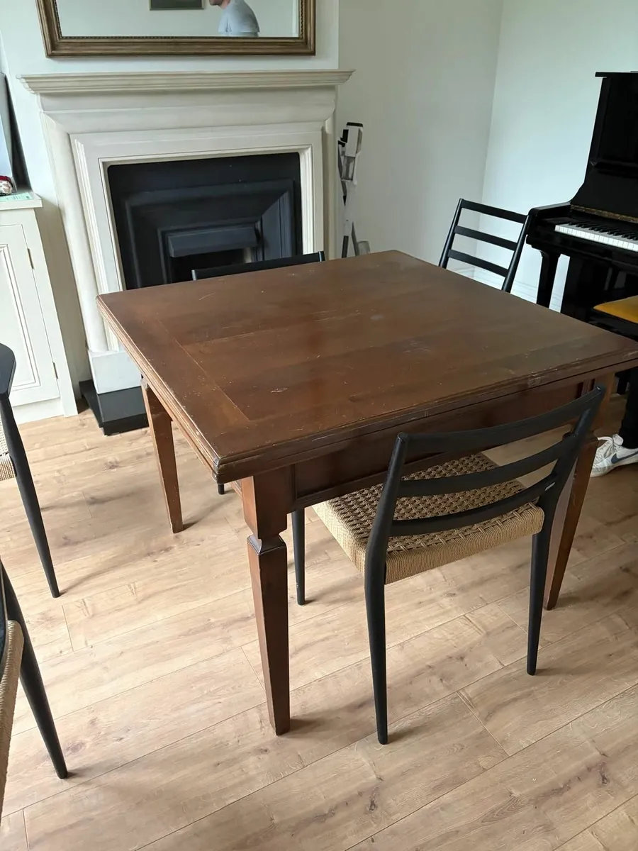 Hardwood Extendable Dining Table - Image 4