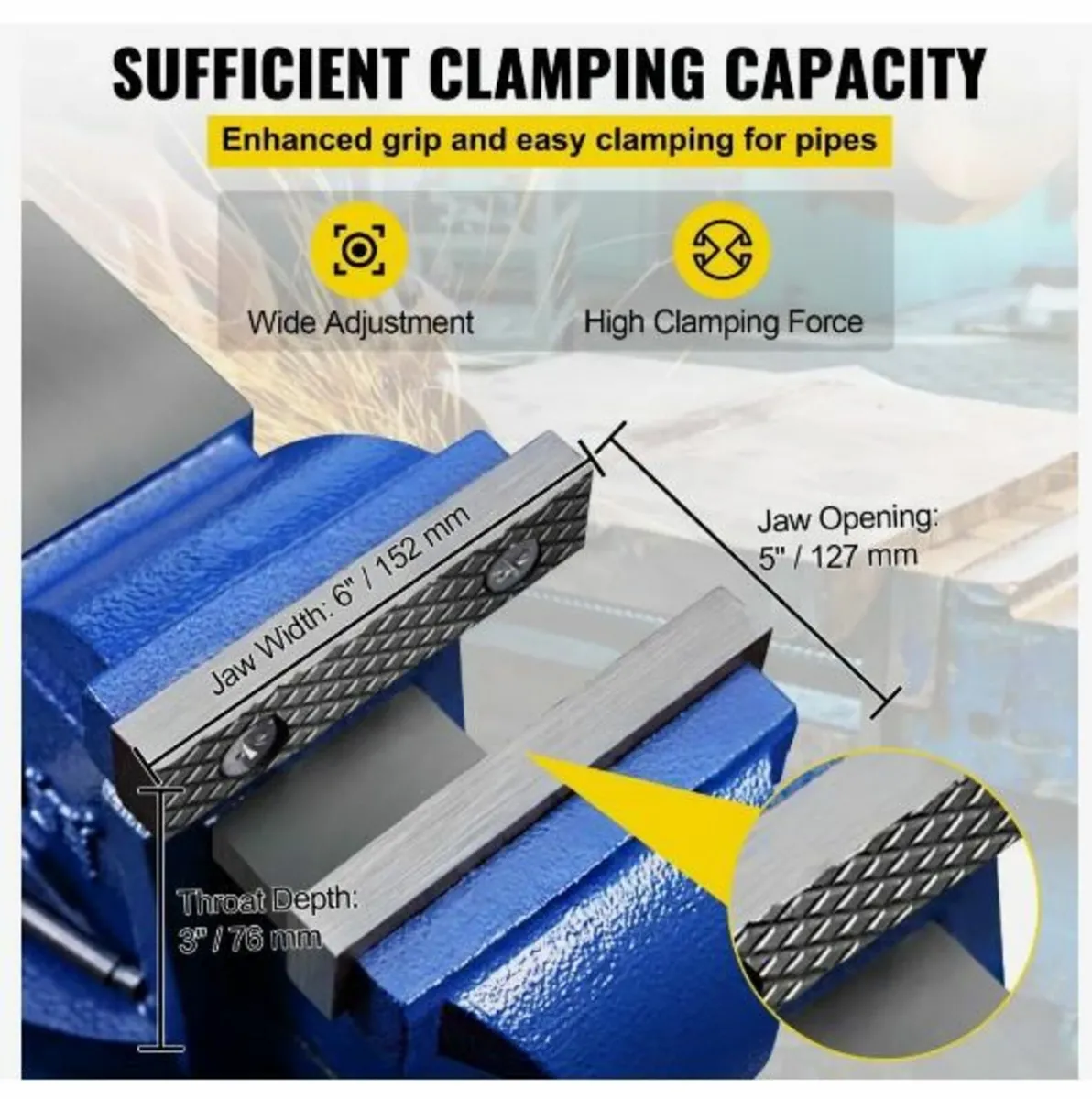 Multipurpose Vise 6-Inch Bench Vise 360-Degree - Image 1