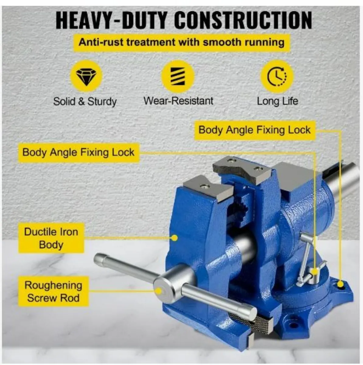 Multipurpose Vise 6-Inch Bench Vise 360-Degree - Image 2