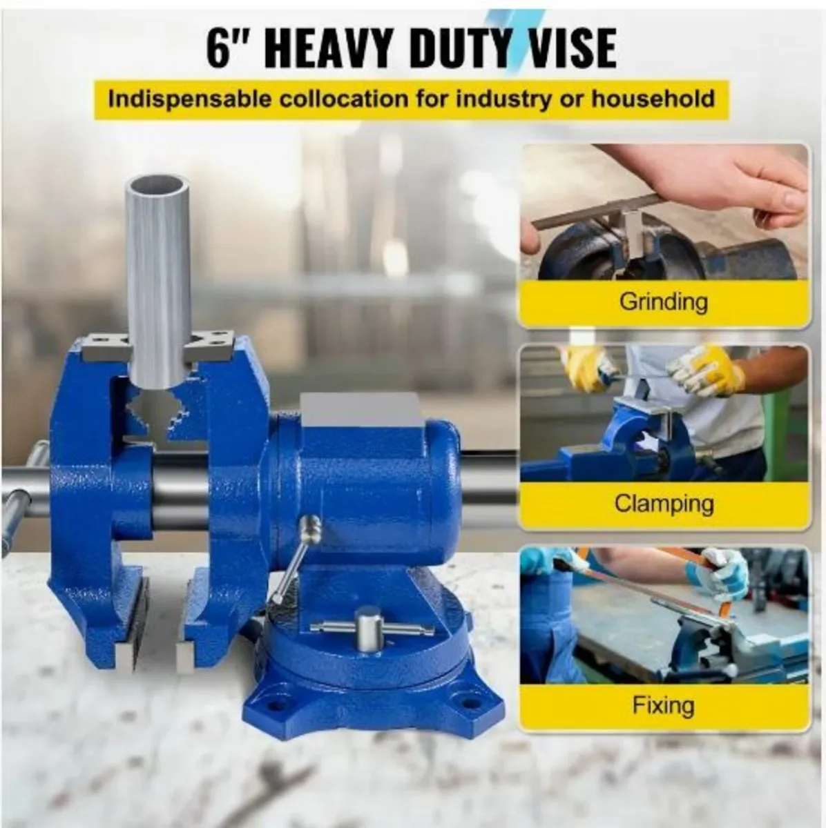 Multipurpose Vise 6-Inch Bench Vise 360-Degree - Image 4