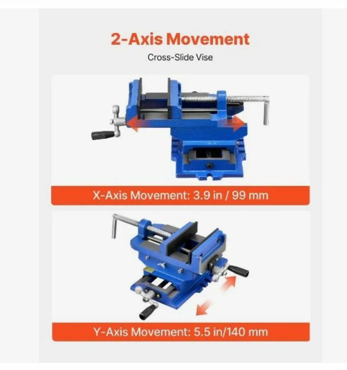 Cross Slide Drill Press Vise, 4 Inch - Image 2