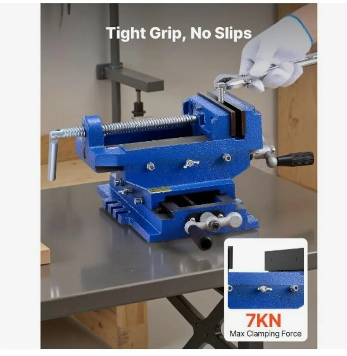 Cross Slide Drill Press Vise, 4 Inch - Image 3
