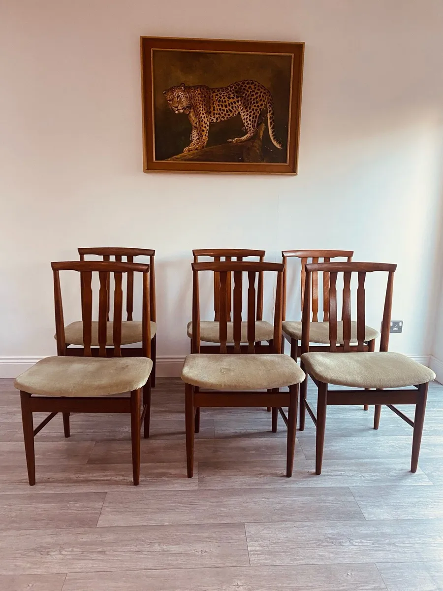 Mid Century Dining Chairs x 6 - Image 3