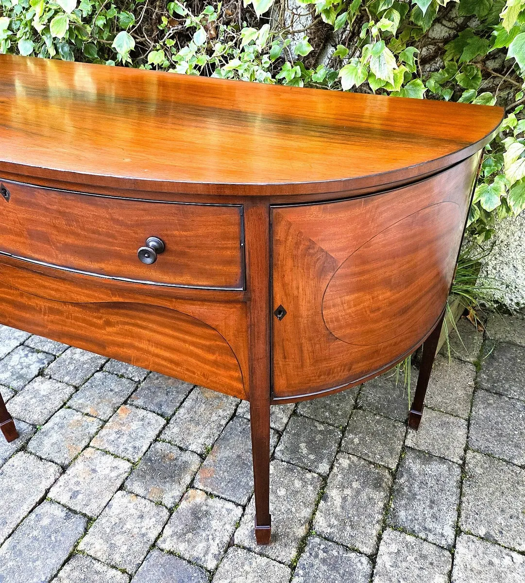 Antique Bowfront Sideboard- Circa 1900 - Image 4