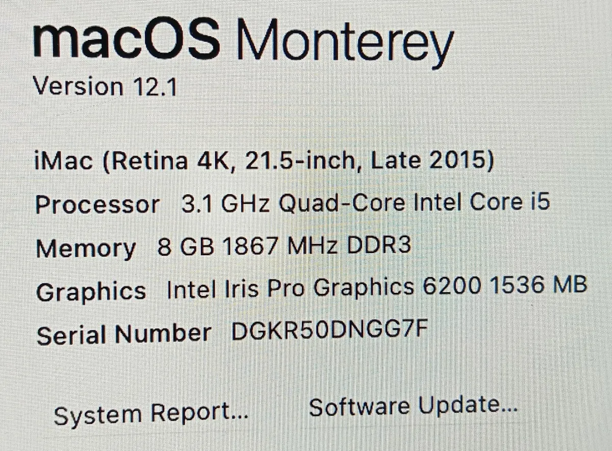 iMac 21.5" OS 12.1 - Image 3
