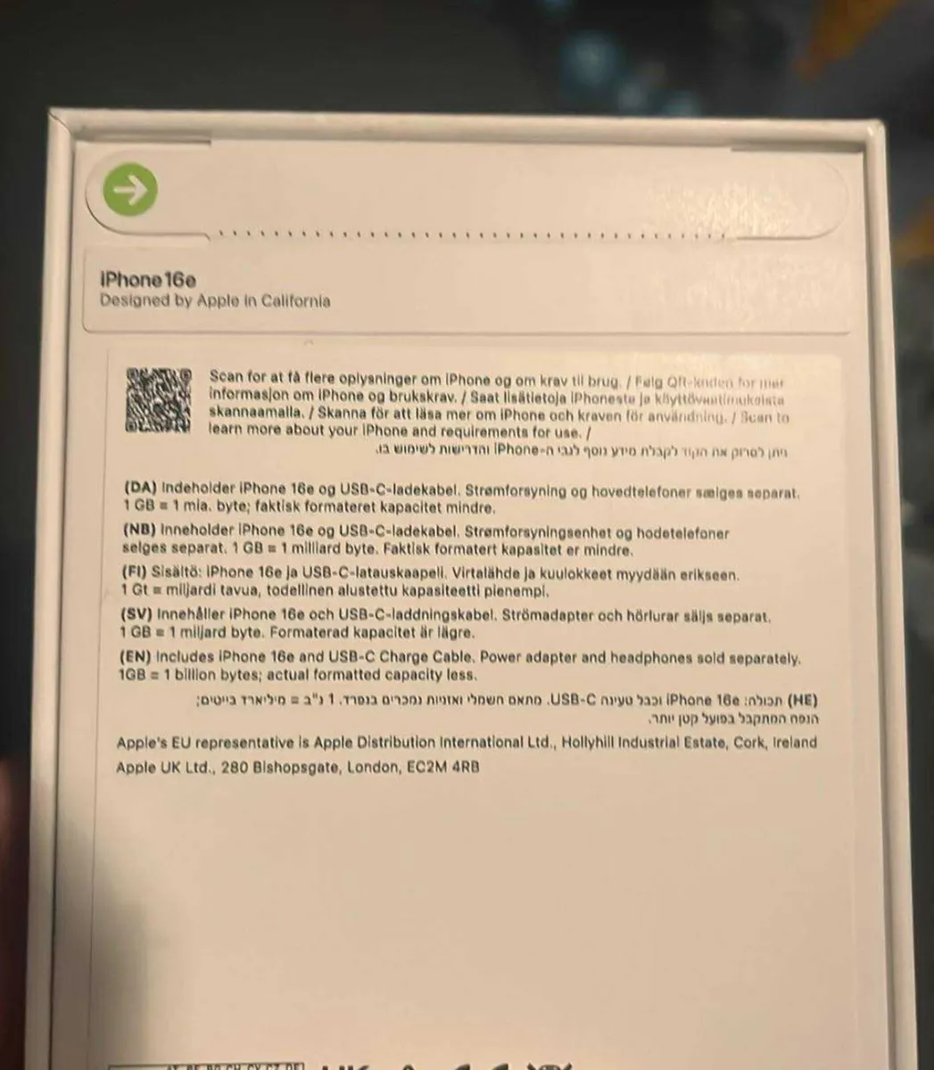 New iPhone 16e - white - Image 2